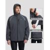 imagebaleaf Mens Rain Jacket Waterproof Windbreaker Raincoat Running Cycling Hiking Gear Hood Lightweight Reflective PackableCdark Gray