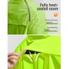 imagebaleaf Mens Rain Jacket Waterproof Windbreaker Raincoat Running Cycling Hiking Gear Hood Lightweight Reflective PackableCfluorescent Green