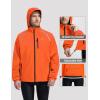 imagebaleaf Mens Rain Jacket Waterproof Windbreaker Raincoat Running Cycling Hiking Gear Hood Lightweight Reflective PackableCorange