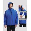 imagebaleaf Mens Rain Jacket Waterproof Windbreaker Raincoat Running Cycling Hiking Gear Hood Lightweight Reflective PackableCroyal Blue