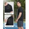 imagebaleaf Mens Rash Guard Sun Shirt UV Protection Quick Dry Lightweight UPF 50 Athletic Short Sleeve SPF TShirts Swim SummerBlack