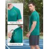 imagebaleaf Mens Rash Guard Sun Shirt UV Protection Quick Dry Lightweight UPF 50 Athletic Short Sleeve SPF TShirts Swim SummerGreen