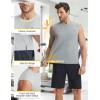 imagebaleaf Mens Sleeveless Tank Tops Workout Muscle T Shirts Quick Dry Sun Protection UPF 50 Athletic Gym Sport ShirtsLight Gray