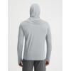 imagebaleaf Mens Sun Hoodie Long Sleeve Fishing Shirts UPF 50 Lightweight SPF UV Hiking Rash Guard with Detachable Hood MaskLight Gray