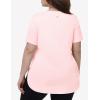 imagebaleaf Plus Size Workout Tops for Women Short Sleeve Loose Fit Shirts Crew Neck Quick Dry UPF50 Athletic Gym YogaLight Pink