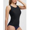 imagebaleaf Tankini Tops for Women High Neck Swim Top Adjustable Bathing Suit Swimsuit Top Long Swim Tank TopBlack