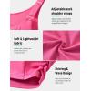 imagebaleaf Tankini Tops for Women High Neck Swim Top Adjustable Bathing Suit Swimsuit Top Long Swim Tank TopPink