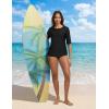 imagebaleaf UPF50 Rash Guard for Women Elbow Length UV Protection Swim Shirts Quick Dry Sun Shirts Lightweight Swimsuits TopBlack
