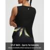 imagebaleaf Women Running Sleeveless Tops Athletic Tank Tops Workout Open Back UPF 50 Tennis Gym Loose Fit LightweightBlack