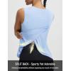 imagebaleaf Women Running Sleeveless Tops Athletic Tank Tops Workout Open Back UPF 50 Tennis Gym Loose Fit LightweightLight Blue