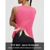 imagebaleaf Women Running Sleeveless Tops Athletic Tank Tops Workout Open Back UPF 50 Tennis Gym Loose Fit LightweightPink