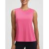 imagebaleaf Women Running Sleeveless Tops Athletic Tank Tops Workout Open Back UPF 50 Tennis Gym Loose Fit LightweightPink