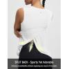 imagebaleaf Women Running Sleeveless Tops Athletic Tank Tops Workout Open Back UPF 50 Tennis Gym Loose Fit LightweightWhite