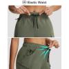 imagebaleaf Womens 15 Long Shorts with 7 Pockets Hiking Bermuda Shorts Knee Length Lightweight Quick Dry Cargo CaprisArmy Green