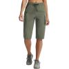 imagebaleaf Womens 15 Long Shorts with 7 Pockets Hiking Bermuda Shorts Knee Length Lightweight Quick Dry Cargo CaprisArmy Green