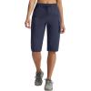 imagebaleaf Womens 15 Long Shorts with 7 Pockets Hiking Bermuda Shorts Knee Length Lightweight Quick Dry Cargo CaprisNavy Blue