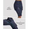 imagebaleaf Womens 15 Long Shorts with 7 Pockets Hiking Bermuda Shorts Knee Length Lightweight Quick Dry Cargo CaprisNavy Blue