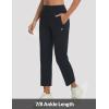 imagebaleaf Womens 25 Petite Pants High Waisted Athletic Pant with Zipper Pockets Travel Golf Work CasualBlack