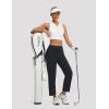 imagebaleaf Womens 25 Petite Pants High Waisted Athletic Pant with Zipper Pockets Travel Golf Work CasualBlack