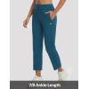 imagebaleaf Womens 25 Petite Pants High Waisted Athletic Pant with Zipper Pockets Travel Golf Work CasualBlue