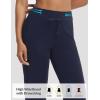 imagebaleaf Womens 25 Petite Pants High Waisted Athletic Pant with Zipper Pockets Travel Golf Work CasualNavy Blue