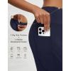 imagebaleaf Womens 25 Yoga Pants Wide Leg Ankle Pant with Pockets High Waist Petite Stretchy Casual TravelNavy Blue