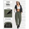 imagebaleaf Womens Barrel Hiking Ankle Pants Water Resistant UPF 50 Travel Baggy Ripstop Trousers with 5 Pockets Casual SlacksArmy Green