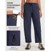 imagebaleaf Womens Barrel Hiking Ankle Pants Water Resistant UPF 50 Travel Baggy Ripstop Trousers with 5 Pockets Casual SlacksNavy Blue