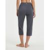 imagebaleaf Womens Capri Pants High Waisted Straight Leg Yoga Capris Leggings with Pockets Crop Workout 21 Summer PantsDark Gray