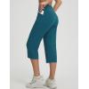 imagebaleaf Womens Capri Pants with Pockets High Waisted Yoga Capri Leggings 18 Cropped Pants Workout Straight Leg Casual SummerBlue