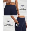 imagebaleaf Womens Capri Pants with Pockets Straight Leg Yoga Capri Leggings 17 MidCalf Capris WorkoutNavy Blue