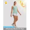 imagebaleaf Womens Cooling Workout Tank Tops Quick Dry Loose Fit Athletic Tops Sleeveless Shirts UPF50 Lightweight Running GymLight Green
