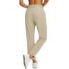 imagebaleaf Womens Golf Pants Straight Leg Stretch Work Travel Pant with Pockets Dressy Bussiness Casual Slacks UPF 50Khaki
