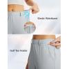 imagebaleaf Womens Golf Pants with Belt Loop Deep Pockets Stretch Travel Casual Work Petite Ankle Slacks LightweightLight Gray