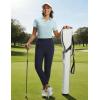 imagebaleaf Womens Golf Pants with Belt Loop Deep Pockets Stretch Travel Casual Work Petite Ankle Slacks LightweightNavy Blue