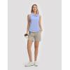 imagebaleaf Womens Golf Shirts Sleeveless Pockets Tennis Tops Workout Athletic Polo V Neck Collared UPFLight Blue