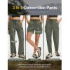 imagebaleaf Womens Hiking Pants 29 Convertible ZipOff Pants with 6 Pockets Water Resistant Lightweight Quick Dry UPF 50Army Green