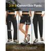imagebaleaf Womens Hiking Pants 29 Convertible ZipOff Pants with 6 Pockets Water Resistant Lightweight Quick Dry UPF 50Black