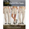 imagebaleaf Womens Hiking Pants 29 Convertible ZipOff Pants with 6 Pockets Water Resistant Lightweight Quick Dry UPF 50Khaki