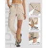 imagebaleaf Womens Hiking Pants 29 Convertible ZipOff Pants with 6 Pockets Water Resistant Lightweight Quick Dry UPF 50Khaki