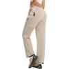 imagebaleaf Womens Hiking Pants 29 Convertible ZipOff Pants with 6 Pockets Water Resistant Lightweight Quick Dry UPF 50Khaki
