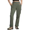 imagebaleaf Womens Hiking Pants Water Resistant Quick Dry SPF Tactical Cargo with 5 Pockets Lightweight Breathable Ripstop UPF 50Army Green