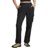 imagebaleaf Womens Hiking Pants Water Resistant Quick Dry SPF Tactical Cargo with 5 Pockets Lightweight Breathable Ripstop UPF 50Black