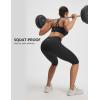 imagebaleaf Womens Knee Length Capri Leggings with 3 Pockets Yoga Capri Pants High Waisted Summer Casual WokroutBlack