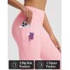 imagebaleaf Womens Knee Length Capri Leggings with 3 Pockets Yoga Capri Pants High Waisted Summer Casual WokroutLight Pink