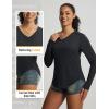 imagebaleaf Womens Long Sleeve Sun Shirts UPF50 UV Protection V Neck Rash Guard Lightweight Quick Dry Workout Hiking TopsBlack