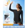 imagebaleaf Womens Long Sleeve Sun Shirts UPF50 UV Protection V Neck Rash Guard Lightweight Quick Dry Workout Hiking TopsBlack