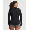 imagebaleaf Womens Long Sleeve Sun Shirts UPF50 UV Protection V Neck Rash Guard Lightweight Quick Dry Workout Hiking TopsBlack