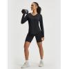 imagebaleaf Womens Long Sleeve Sun Shirts UPF50 UV Protection V Neck Rash Guard Lightweight Quick Dry Workout Hiking TopsBlack