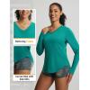 imagebaleaf Womens Long Sleeve Sun Shirts UPF50 UV Protection V Neck Rash Guard Lightweight Quick Dry Workout Hiking TopsGreen